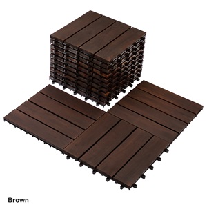 Venta caliente 2024-HPW-04 Balcón Piso al aire libre Azulejo de madera de acacia Clásico Moderno Antideslizante Textura de madera maciza para decoración hecha - Product Image 1