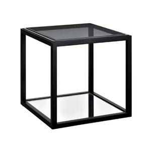 Custom Contemporary Black Iron and <b>Clear</b> Glass Side <b>Table</b> for Home Decoration Elegant Coffee <b>Tables</b> - Product Image 5