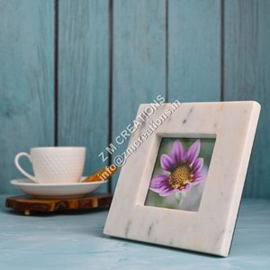 Idées de cadeaux Cadre photo en marbre Accessoires de décoration de table Dernier cadre photo Cadre en marbre artisanal pour peintures - Product Image 6