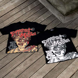 T-shirt Hip Hop Unisexe Coupe Classique Personnalisé en Gros, Broderie/Sérigraphie/Impression 3D, Manches Courtes, Streetwear Tricoté 100% - Product Image 5