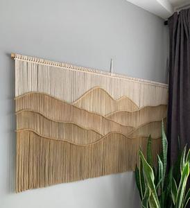 Macramé bohemio moderno para colgar en la pared, pieza llamativa para elevar cualquier espacio con texturas artesanales para Decoración de cumpleaños - Product Image 3