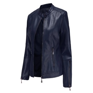 Chaqueta de cuero para mujer 2025 chaqueta básica abrigo mujer invierno motocicleta chaqueta PU cuero cremallera sudaderas con capucha prendas de vestir exteriores - Product Image 6