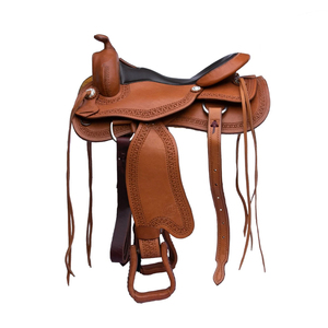 Selle en cuir Selle de cheval anglaise occidentale pour la fabrication de selles équestres de courses de chevaux du Pakistan - Product Image 6