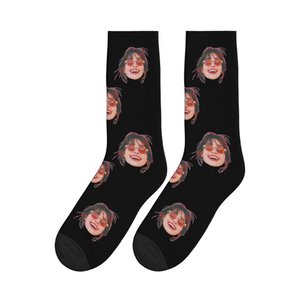 Calcetines DE CARA personalizados atléticos para hombres, novedad personalizada con foto de cara, Regalos divertidos para hombres y mujeres, Spandex/poliéster antisuciedad - Product Image 1