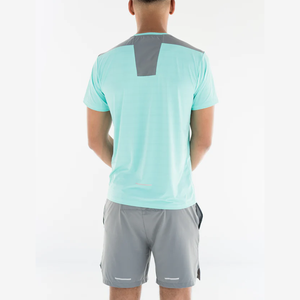 Ensemble short d'été 2 pièces personnalisé unisexe survêtement imprimé à manches courtes ensemble de t-shirts et shorts d'été pour hommes - Product Image 3