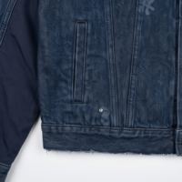Veste en jean surdimensionnée Y2K pour femme, finition personnalisée, style vintage, broderie de diamants, impression en relief, ourlet brut, coupe ample, écologique