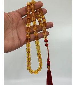 Tinh Khiết Hổ Phách Hồi Giáo Cầu Nguyện Hạt, 66 Hạt Hồi Giáo Thiết Kế Mới Agate Mân Côi Màu Sắc Nhựa Hổ Phách Tesbih Tasbeeh Subhah Misbaha - Product Image 1
