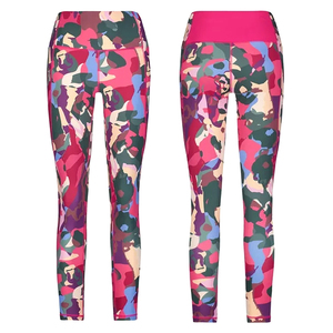 Leggings de yoga imprimés en 3D en tissu tricoté respirant pour femmes avec logo moyen Service OEM personnalisable pour l'entraînement en salle de sport - Product Image 6