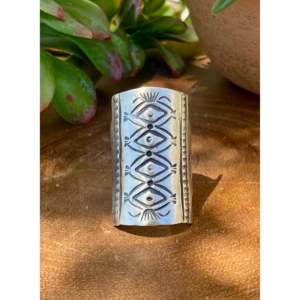 Bague en argent sterling Marcella James, taille 12,25, finition plaquée rhodium or blanc - Product Image 1