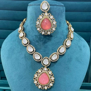 Ensemble de colliers de luxe haut de gamme bijoux de mode indiens pour vêtements de fête pour femmes et filles - Product Image 1