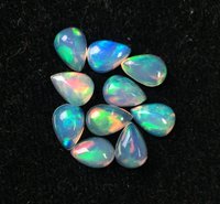 Opale d'Éthiopie naturelle de haute qualité AAA+ 10x14mm en forme de poire, traitée thermiquement par IGI, à changement de couleur, cabochon lâche, Vivaaz Gems, vente en gros