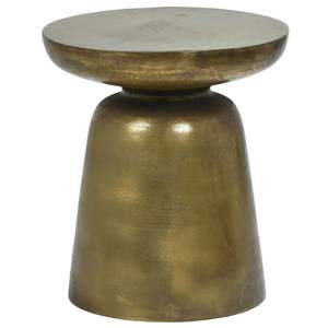 Mesa de centro redonda moderna de metal con acabado de oro llamativo y base artística de marco abierto para casas contemporáneas - Product Image 3