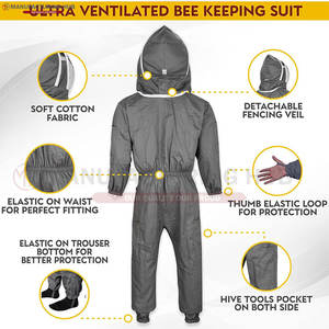 Costume d'apiculture de style unique teint en couleur unie Protection de sécurité Costume d'apiculture de haute qualité Costume d'apiculture professionnel - Product Image 6