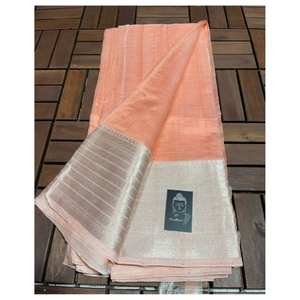 Saris en coton 100% soie pour femmes fabriqués par des artisans de l'Inde saison des mariages Saree ethnique Sadi Shari indien 2025 - Product Image 4