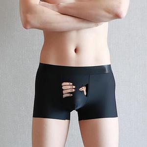 Calzoncillos Boxer Personalizados al por Mayor, Diseño de Ropa Interior Masculina, Tiro Ultrabajo, Seda/Algodón Transpirable, Logotipo, Buena Calidad - Product Image 1