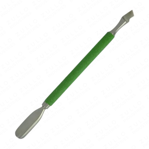 Pousse-cuticules professionnel en acier inoxydable vert OEM, logo personnalisé, haute qualité, outil de manucure, pédicure, soin des ongles, beauté - Product Image 2