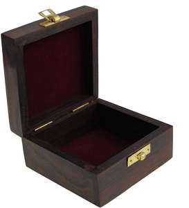 Boîte de luxe conception personnalisée et finition polie carré poli et peint boîte en bois à bijoux boîte de rangement en bois naturel bricolage - Product Image 4