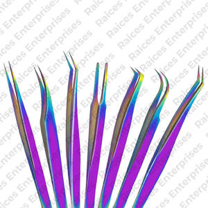 ชุดแหนบต่อขนตาแบบโค้งทำจากโรงงานใช้ซ้ำได้ชุดทำมือพิมพ์โลโก้แบบกำหนดเองสำหรับแหนบขนตาปลายโค้ง - Product Image 2