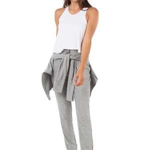 Jogging décontracté pour femmes de haute qualité, gris, taille élastique, cordon de serrage, pantalon de sport pour femmes, pantalon de gym avec poches, tendance 2024 - Product Image 2