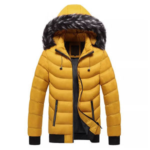 Chaqueta Acolchada con Capucha para Hombre de Alta Calidad, Ropa de Invierno Cálida, al por Mayor, Impermeable, Cortavientos, con Cierre de Cremallera y Logotipo Frontal, Diseño Sólido - Product Image 3