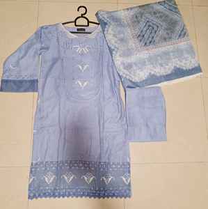 Robes d'été pour femmes en coton brodé Shalwar Kameez Readymade pour femmes Plus Size Options - Product Image 6