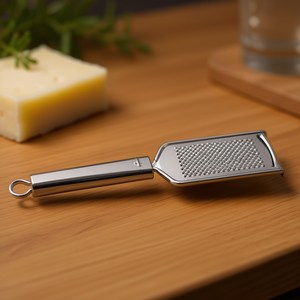 Rallador de Queso Mini Ghidini Cipriano 2420 de Cromo Pulido SMART, Herramienta de Acero Inoxidable de 26.5x5.5cm - Product Image 3