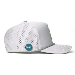 Casquette de golf imperméable 5 panneaux, sportive, avec logo personnalisé découpé au laser, patch en caoutchouc, aimant, porte-balles, porte-tee - Product Image 6