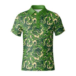 Camisa Polo de golf bordada personalizada para Hombre Ropa de torneo de ajuste de rendimiento ligero elástico de 4 vías - Product Image 4