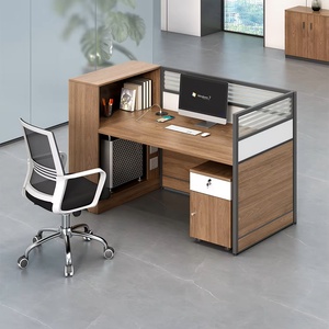 Modern Commercial Extendable Panel Cubicle Partition Desk Wood <b>Table</b> <b>Office</b> Workstation - Product Image 1