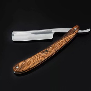 Navajas de Afeitar de Hoja Fija de Alta Calidad con Mango de Madera y Hojas de Acero Inoxidable para Hombres, Afeitado en Húmedo - Product Image 3
