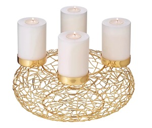 Metal <b>Candle</b> <b>Holder</b> With Leaf Motif Offering Nature Inspired Decor Perfect For <b>Garden</b> Themed Home Interiors - Product Image 2