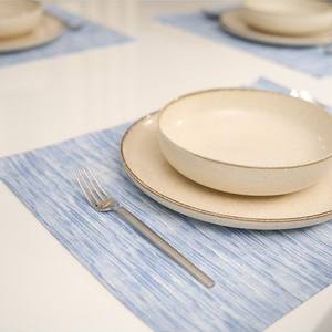 Juego de 12 Manteles Individuales de Algodón 100% con Rayas Azules, 35x45cm, Decorativos para Mesa de Comedor, Tejidos para Uso Doméstico - Product Image 3