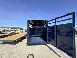 New 2026 S&S Dura Line Blue/Silver Trim 6x6x16 3500kg Bumper Pull Stock/Combo <b>Trailer</b> Tri-Axle Livestock <b>Trailer</b> Sale - Product Image 3