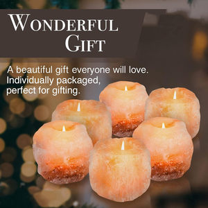 Porte-bougie en pierre de sel de l'Himalaya artisanal, couleur naturelle, matériau organique, toucher réel, vente en gros - Product Image 4