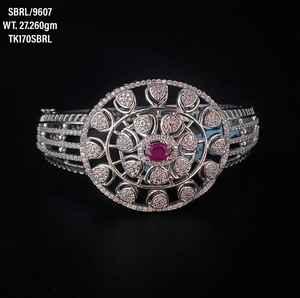 Christmas Gift Pink Stone Cz <b>Silver</b> <b>Bracelet</b> <b>925</b> <b>Sterling</b> <b>Silver</b> Cubic Zircon Pave Set Bangle <b>Bracelet</b> <b>Silver</b> Cuff <b>Bracelets</b> - Product Image 1