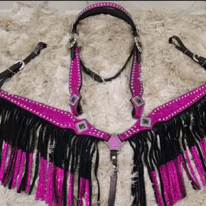 Ensemble Western Headstall & Breast Collar Set Premium Seasonal Horse Tack Designs ensemble de punaises de luxe pour cheval ensemble complet de chevaux de trait - Product Image 6