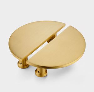 Manija de media luna para armario de cocina de latón macizo para el hogar, muebles de oficina, herrajes para puerta, cajón, armario, manija de armario 2023 - Product Image 4