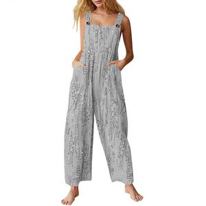<b>Womens</b> Casual Overalls Jumpsuits Adjustable Straps Sleeveless Summer <b>Cute</b> Comfy <b>Rompers</b> With Pocket 2025 - Product Image 5