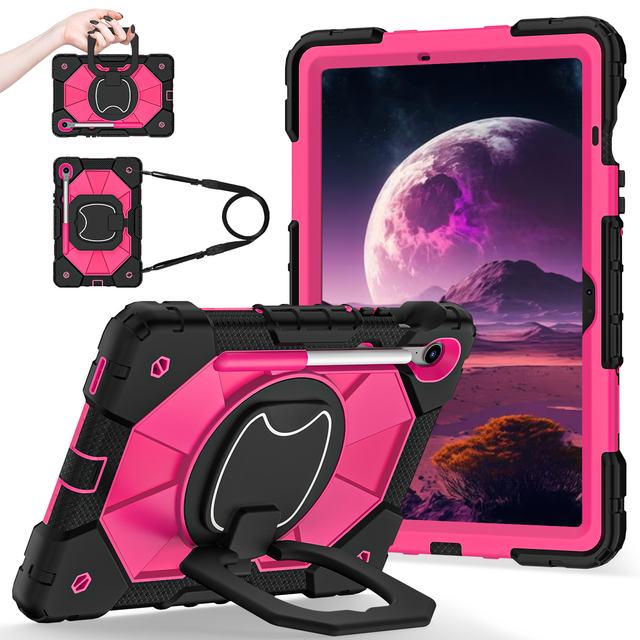 Rugged Protective Tablet Case Cover Shockproof with Stand Strap for Samsung Galaxy Tab S10 Lite S10 FE S9 FE S9