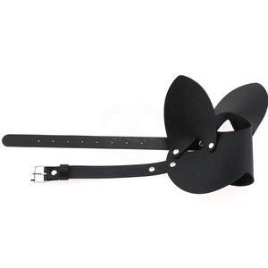 Cache-visage en cuir de haute qualité au design professionnel pour utilisation en bondage avec sangles renforcées et toucher doux - Product Image 2