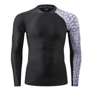 T-shirt de sport à manches longues pour homme, de haute qualité, entièrement sublimé, compression, vêtements de course - Product Image 5
