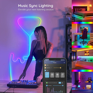 Twinklight trang trí 5V USB 2835 3535 5050 <span class=keywords><strong>RGB</strong></span> Neon bánh xe cinta dẫn dải đèn thông minh dải ánh sáng - Product Image 4