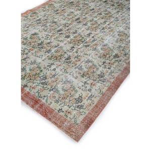 พรมขนสัตว์ลายดอกไม้สไตล์วินเทจ สีเบจ-น้ำตาล ทอมือ สำหรับตกแต่งบ้าน ห้องนั่งเล่น ห้องโถง รุ่น-Pae-2737 - Product Image 2