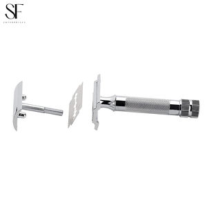 Maquinilla de afeitar de seguridad recta con cuchilla de doble filo de acero inoxidable alemana - Product Image 5
