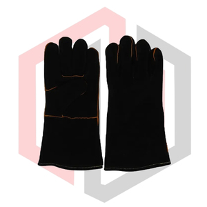 Gants de soudage en cuir résistant à la chaleur et au feu TIG/MIG Paume renforcée Antistatique Résistant aux déchirures 11 oz 14 pouces Sans silicone - Product Image 1