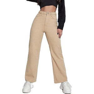 Qualité supérieure Femmes Cargo Personnalisé Vente en gros Skinny Fit Casual Denim Coton Hip Hop Streetwear Jambe large Poches à rabat Taille - Product Image 1