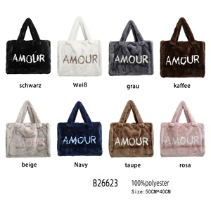 Women's Winter Fluffy Faux Fur Tote Bag-<b>Large</b> <b>Plush</b> Handbag B26623 - Product Image 1