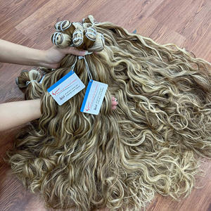 Nouveau produit Super Double dessiné vietnamien Remy Extensions de cheveux brut Piano couleur trame cheveux faisceaux naturel ondulé expédition rapide - Product Image 1
