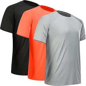 2024 Ropa de entrenamiento para hombres Gimnasio entrenamiento Camiseta de manga corta 100% Poliéster Paquete de 3 camisetas Combo - Product Image 1