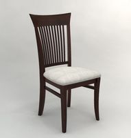 Chaise de salle à manger en bois massif pur avec un design classique fait à la main pour une cuisine traditionnelle ou une salle à manger formelle